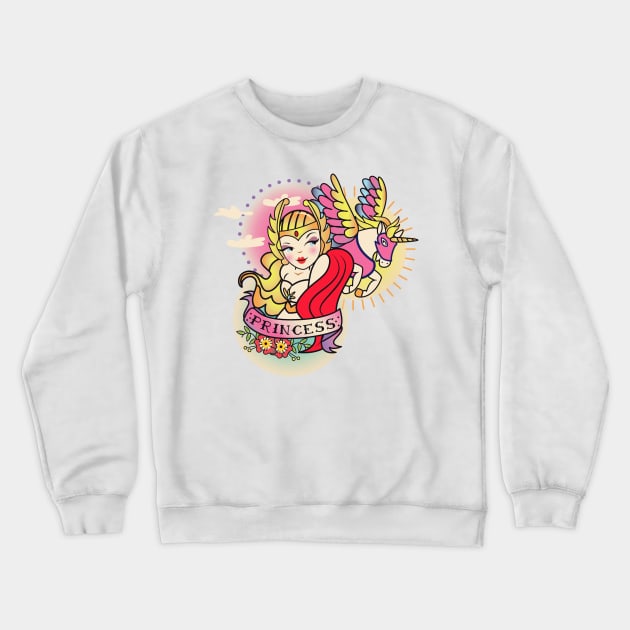 Tattoo She ra Princess Crewneck Sweatshirt by LADYLOVE